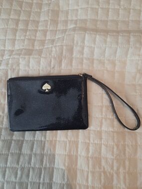 Kate Spade Glitter Patent Wristlet - Navy Sparkle